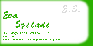 eva sziladi business card